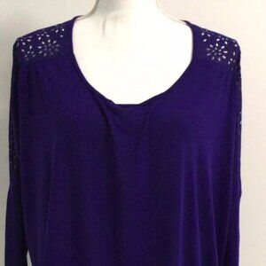 Mossimo Women L Blouse Tops Blue